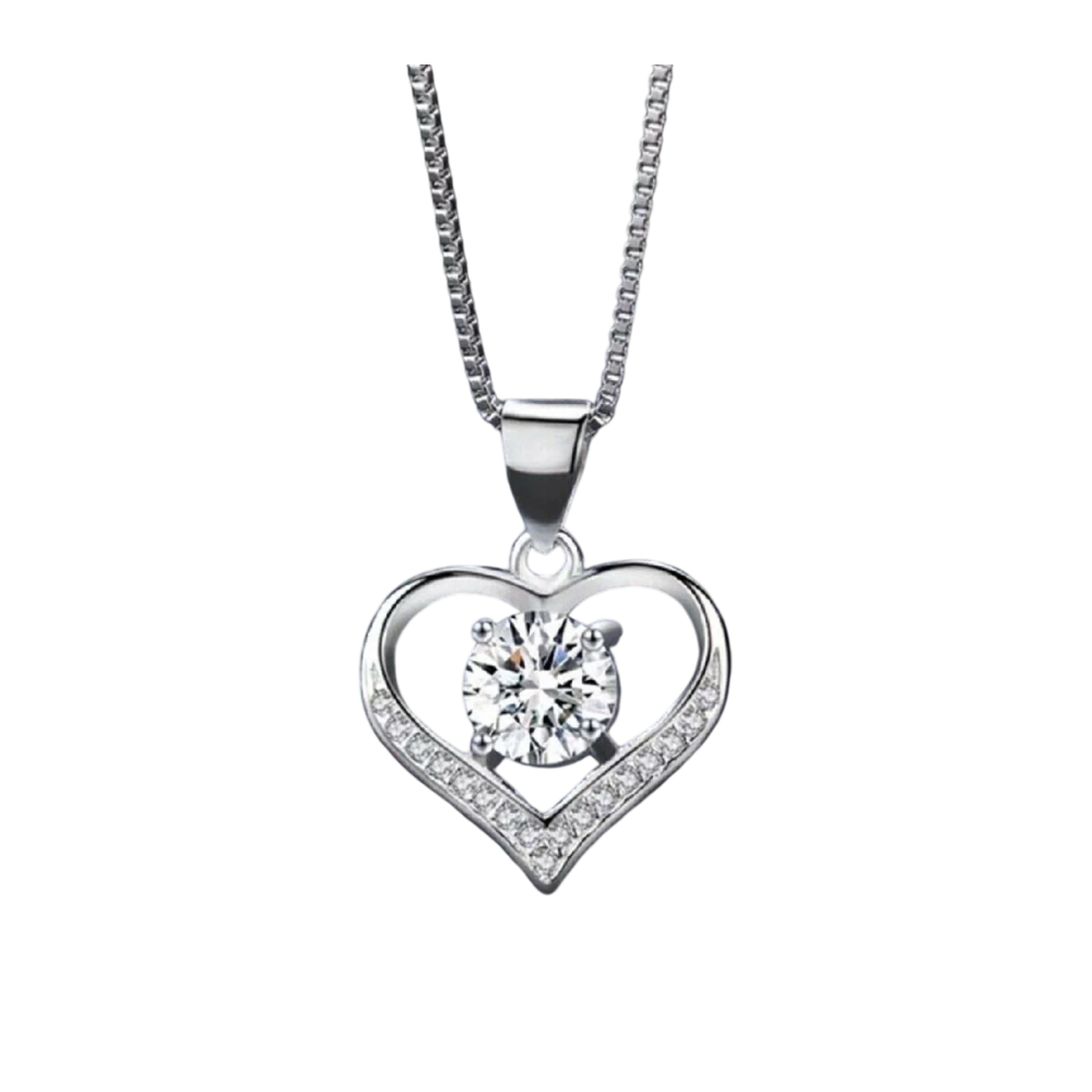 Designs & You Cubic Zirconia Stone-Studded Pendant (Silver)