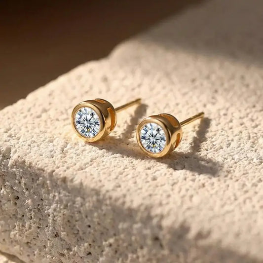 Designs & You Contemporary Studs (Golden)