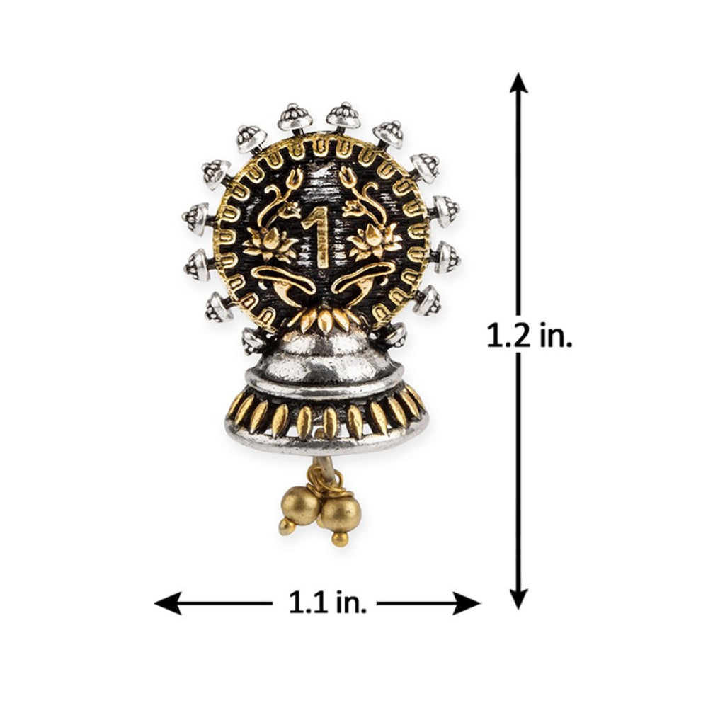 Voylla Gullak Dome Jhumkas (Golden, Silver)