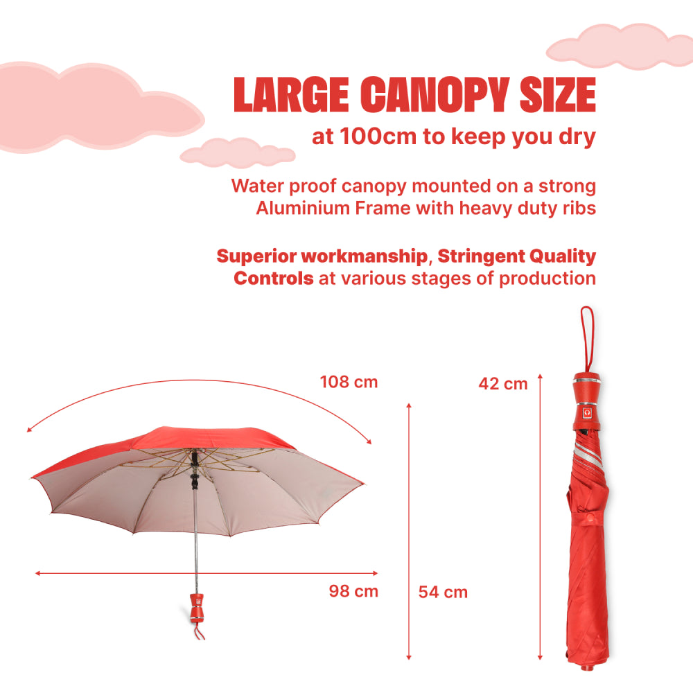 Citizen Basic 2 Fold Umbrella (Red)