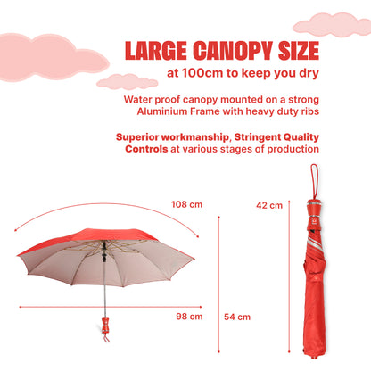 Citizen Basic 2 Fold Umbrella (Red)