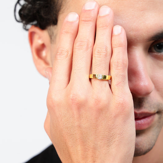 Carlton London Promise Couple Rings (Golden)