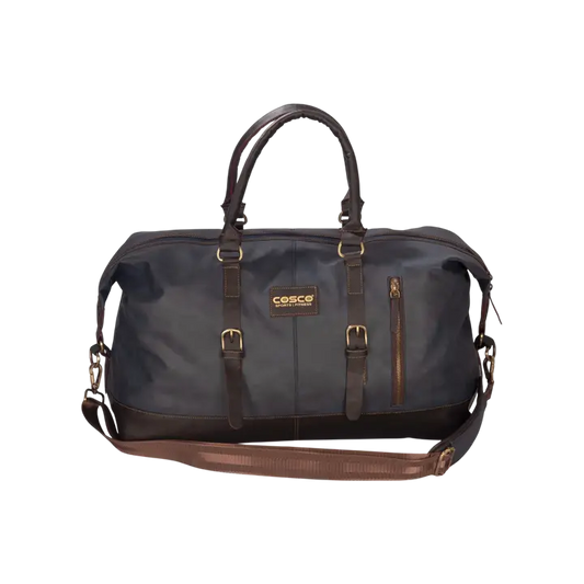 Cosco Nomad Vegan Leather Duffle Bag - 45 ltrs (Leather, Carbon Navy)