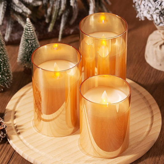 Warm White Flameless Candle Decorative Lamp (4" x 5") - DesiDiya