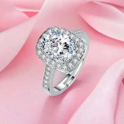 Jewels Galaxy Stone-Studded Solitaire Ring (Silver)