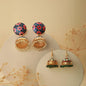 Aatmana Dome Shaped Meenakari Jhumkas (Multicolour)