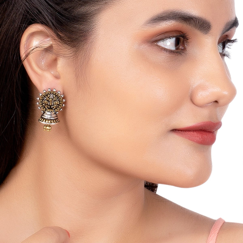 Voylla Gullak Dome Jhumkas (Golden, Silver)