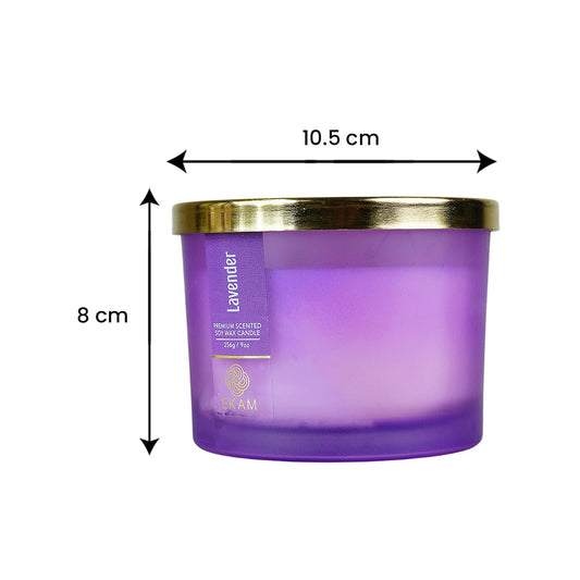 3 Wick Soy Wax Scented Candle (Lavender) by Ekam