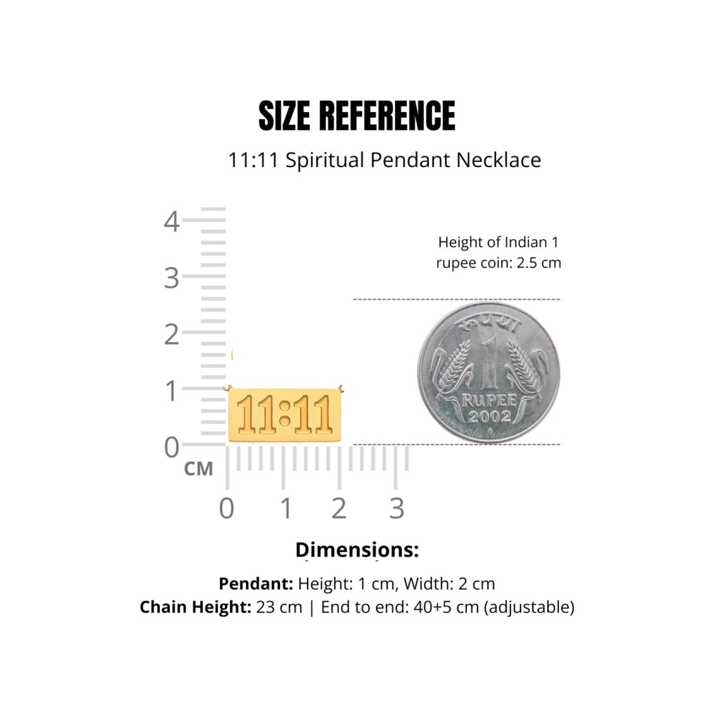 Jewels Galaxy 11:11 Angel Make a Wish Pendant with Chain (Golden)