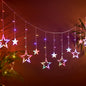 Multicolour Curtain String Lights (Star, 2 W) - Parax