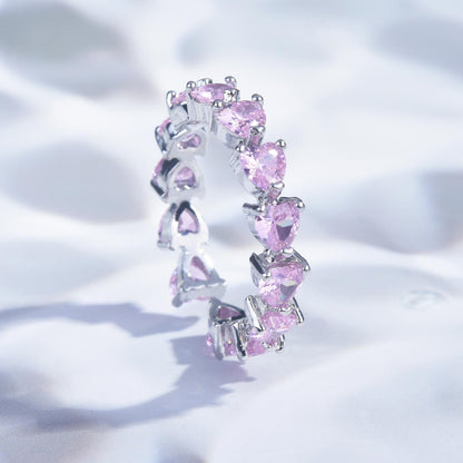 Designs & You Heart Shaped Contemporary Ring Contemporary Ring (Pink)