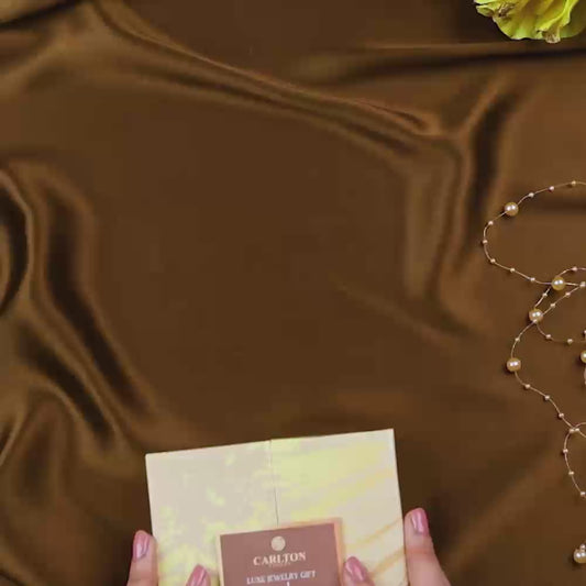 Carlton London 18kt Gold Plated Infinity Pendant Necklace & Earrings Jewellery Gift Set