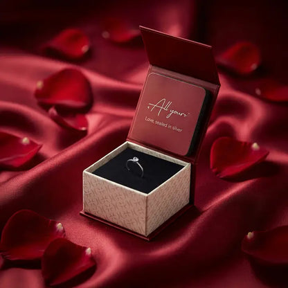 GIVA Passionate Love Adjustable Ring (Silver)